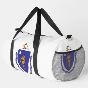 Print Cut Sew Bag mit Fahne von Massachusetts, USA Duffle Bag