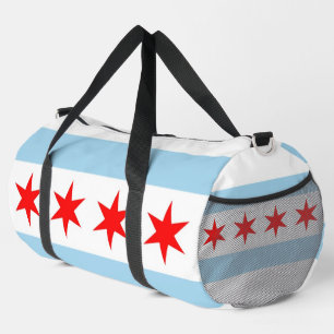 Print Cut Sew Bag mit Flagge in Chicago, USA Duffle Bag