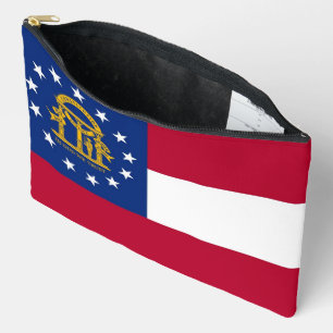 Print Cut Sew Bag mit Flagge in Georgia, USA Zubehörtasche