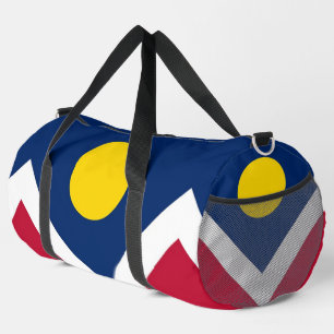 Print Cut Sew Bag mit Flagge von Denver, USA Duffle Bag