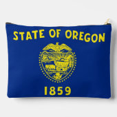 Print Cut Sew Bag with flag of Oregon, USA Zubehörtasche (Rückseite)