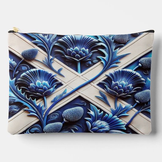 Print Cut Sew Bag with Scottish Thistles Zubehörtasche (Vorderseite)