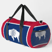 Print Cut Sew Bag, Wyoming flag Duffle Bag (Rechte Ecke)