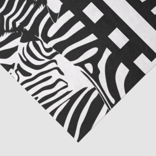 Print-Decoupage in Schwarz und Weiß Seidenpapier (Ausschnitt)