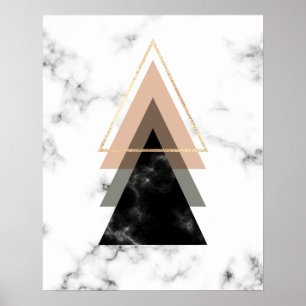 Print-Design in Pastel-Marmor Poster