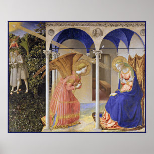 Print: Die Ankündigung von Fra Angelico Poster
