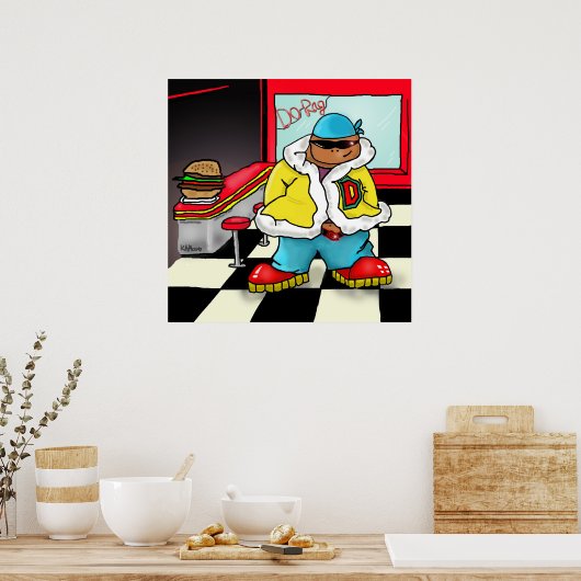 Print "Do-Rag" - von Kev Moore Poster (Küche)