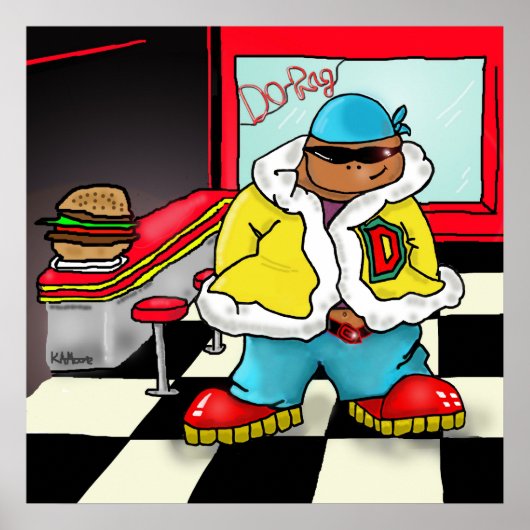 Print "Do-Rag" - von Kev Moore Poster (Vorne)