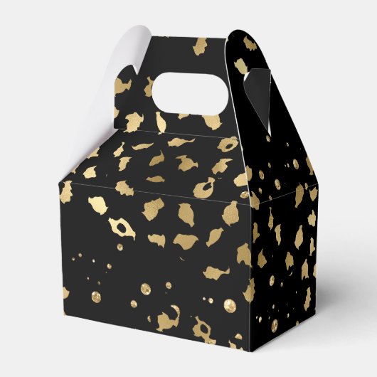 Print Fevor Box für Schwarz und Gold Leopard Geschenkschachtel (Rückseite)