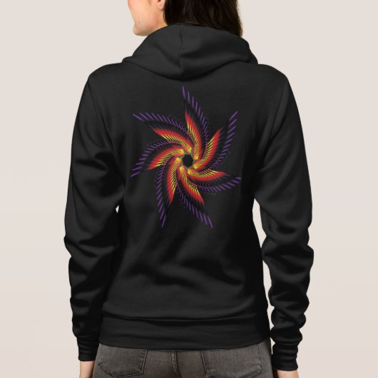 print flora women hoodie (Rückseite)