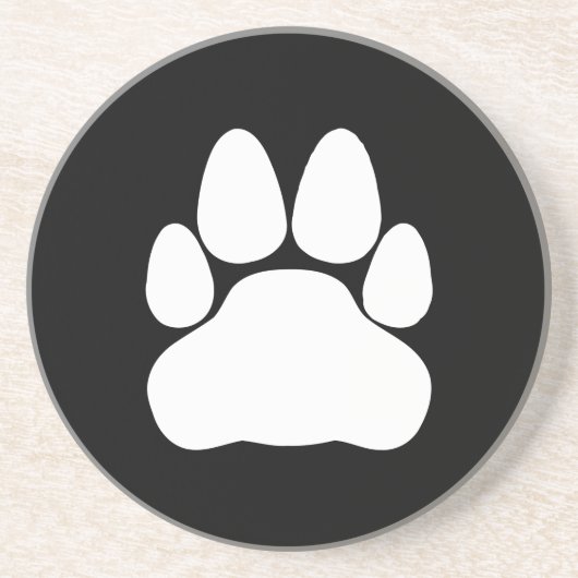 Print-Form der weißen Katze Untersetzer (Vorne)