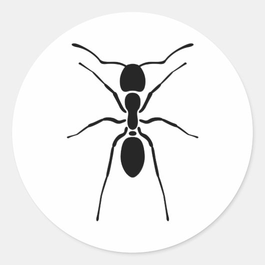 Print für Schwarze Ameisen Runder Aufkleber (Vorderseite)