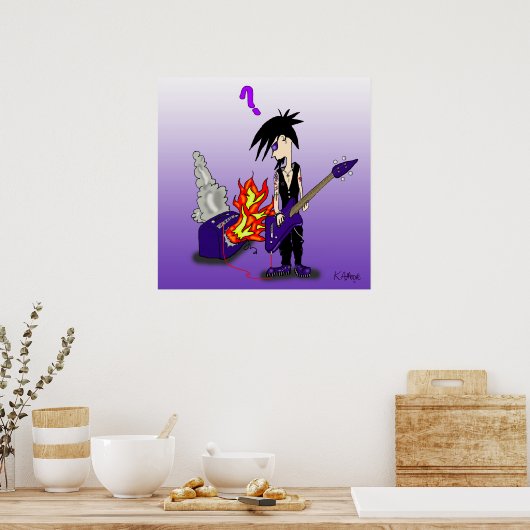 Print "Goth to a Flame" - von Kev Moore Poster (Küche)