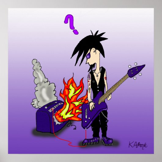 Print "Goth to a Flame" - von Kev Moore Poster (Vorne)