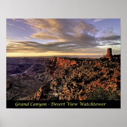 Print - Grand Canyon - Wüste View Watchtower Poster (Vorne)