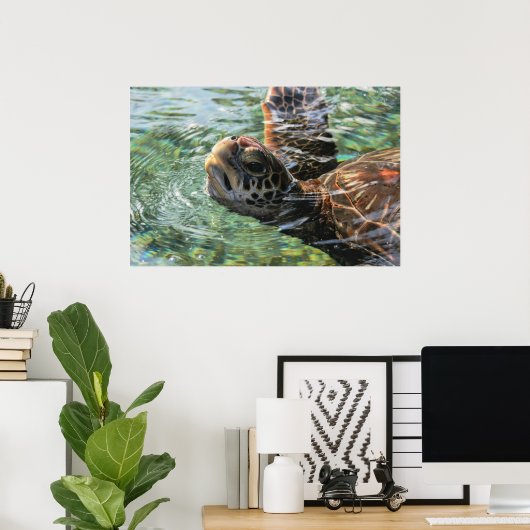 Print: Green Sea Turtle Poster (Heimbüro)