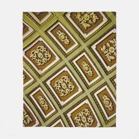 Print in grün und braun fleecedecke (Vorderseite)