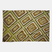 Print in grün und braun geschirrtuch (Horizontal)