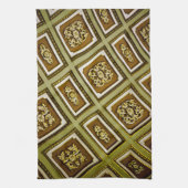 Print in grün und braun geschirrtuch (Vertikal)