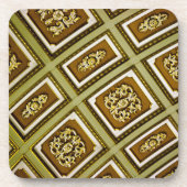 Print in grün und braun getränkeuntersetzer (Vorderseite)