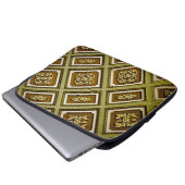 Print in grün und braun laptopschutzhülle (Vorne Knopf)