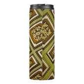 Print in grün und braun thermosbecher (Rückseite)