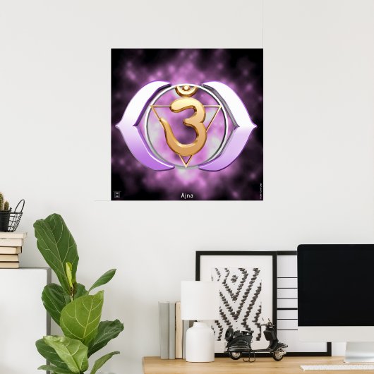Print in Third Eye Chakra Poster (Heimbüro)