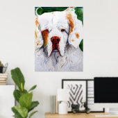 Print - Interest - Clumber Spaniel Poster (Heimbüro)