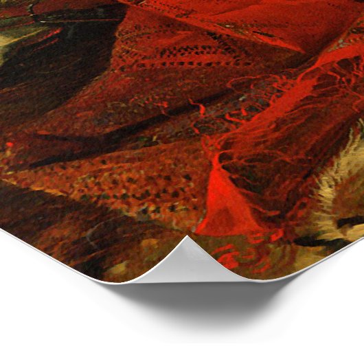 Print: King Charles Spaniels - Richard Ansdell Poster (Ecke)