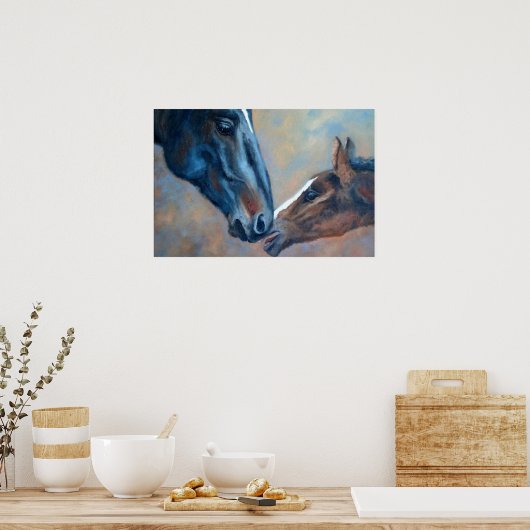 Print Mare and Foal Fine Art Poster (Küche)