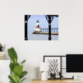 Print - Michigan City East Pierhead LIght Poster (Heimbüro)
