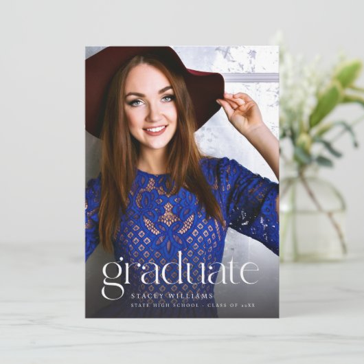 Print Mod Foto Abschluss Ankündigung VR (Stehend Vorderseite)