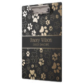 Print-Muster aus Gold und Kohle Klemmbrett (Links)