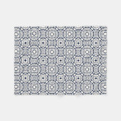 Print-Muster für Navy- und Cream Quatrefolie Fleecedecke (Vorderseite (Horizontal))