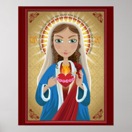 Print of Blessed Mother Icon by artist Tim Read Poster