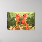 Print on canvas enchanted ocean world seahorses leinwanddruck (Vorderseite)