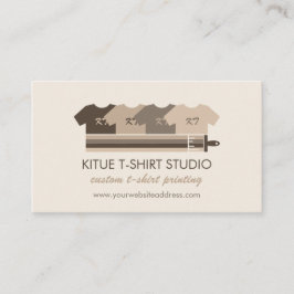 Print on demand Brown Beige Shirt Boutique Visitenkarte