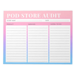 Print on Demand Foto Small Business Audit List Notizblock