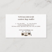 Print on Demand Monogram Tragetaschen Visitenkarte (Rückseite)