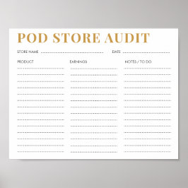 Print on Demand Small Business Store-Auditliste Poster