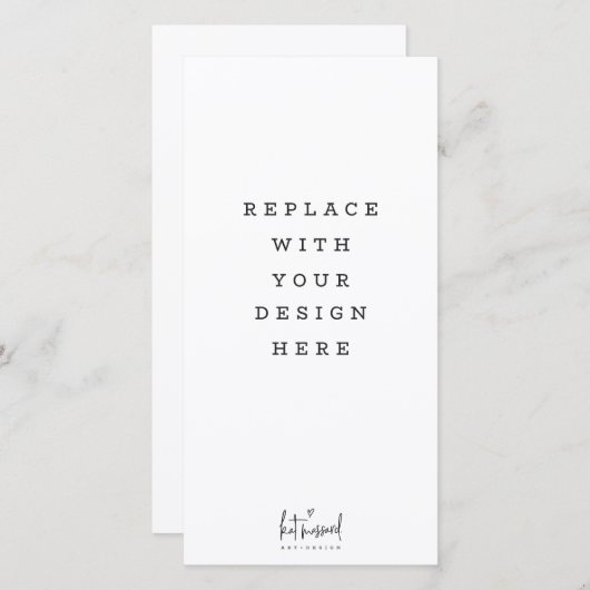 PRINT ORDER 4 x 8 inch Hochformat Dankeskarte (Vorne/Hinten)