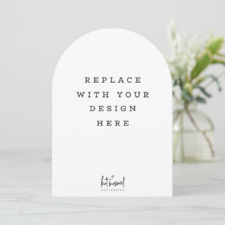 PRINT ORDER 7 x 5 inch card Dicut arch edge Einladung