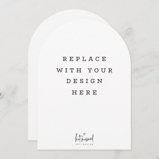 PRINT ORDER 7 x 5 inch card Dicut arch edge Einladung (Vorne/Hinten)