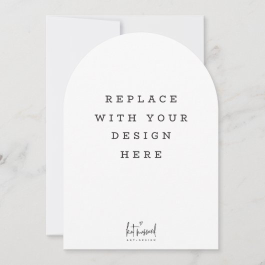 PRINT ORDER 7 x 5 inch card Dicut arch edge Einladung (Vorderseite)