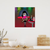 Print "Pam-Pam La Rue" - von Kev Moore Poster (Küche)