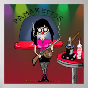 Print "Pam-Pam La Rue" - von Kev Moore Poster