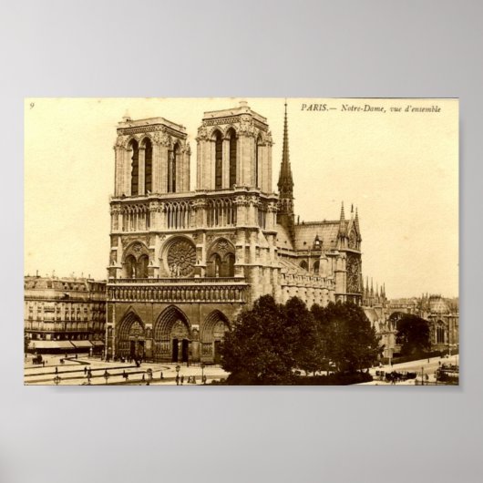Print - Paris, Notre Dame Poster (Vorne)