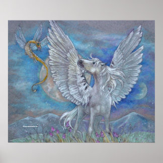 PRINT - Pegasus Fairy Dragon Poster