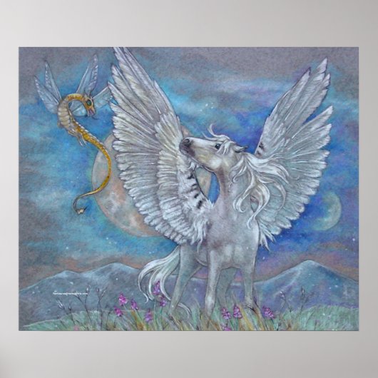 PRINT - Pegasus Fairy Dragon Poster (Vorne)