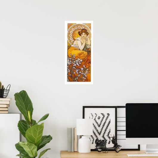 Print/Poster: Alphonse Mucha - Topaz Poster (Heimbüro)